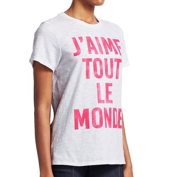 cinq a sept Tops - Cinq à Sept J'Aime Tout Le Monde Graphic Tee